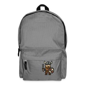wikinger comic pixel - Rucksack - Mittelgrau - Vorne