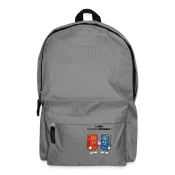 Bibel T-Shirt - Rucksack - Mittelgrau - Vorne
