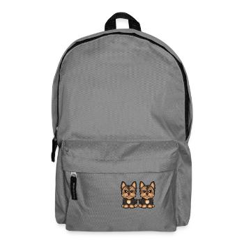 Yorkshire Terrier Chien Bande dessinée - Sac à dos - gris éléphant - Devant