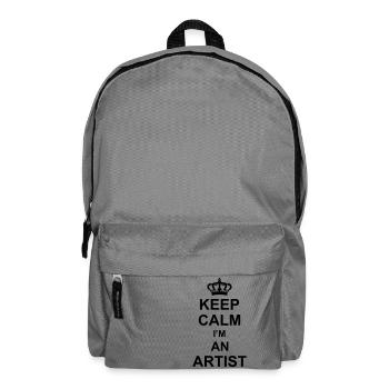 keep calm I'm an artist kg10 - Sac à dos - gris éléphant - Devant