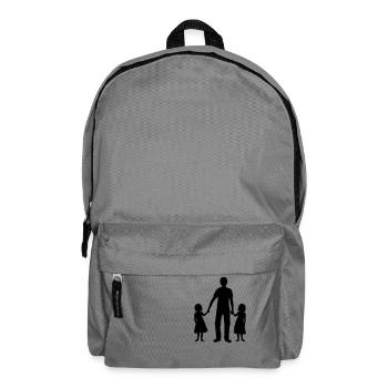 Father 2 daughters - Backpack - elephant grey - Front