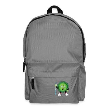 Virus mit Spritze - Rucksack - Mittelgrau - Vorne