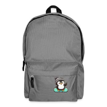 Pingouin snowboarder Sports d’hiver Design - Sac à dos - gris éléphant - Devant
