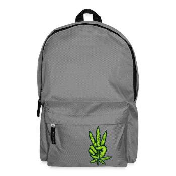 Hanf Legal Friedenszeichen Design - Rucksack - Mittelgrau - Vorne