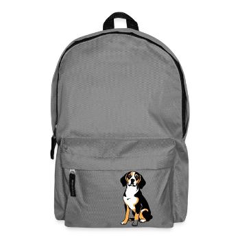 Beagle - Conception de chien de compagnie - Sac à dos - gris éléphant - Devant