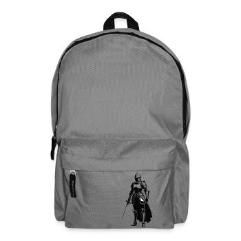 Ritter - Mittelalter Design - Rucksack - Mittelgrau - Vorne
