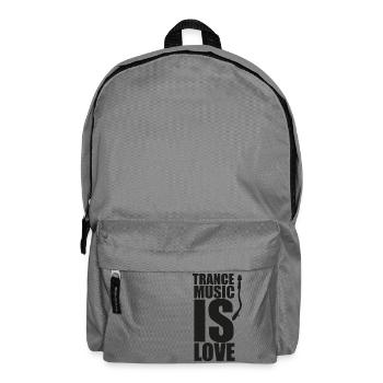 TranceMusicIsLoveblack - Rucksack - Mittelgrau - Vorne