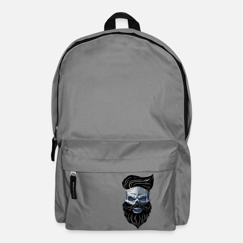 Beardy Beard Beard Man Skull Gift Idea - Backpack - elephant grey