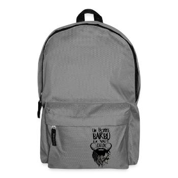 quote bearded man is worth two humor beard drol - Backpack - elephant grey - Front
