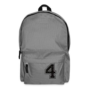 4 four vier black schwarz (de) - Rucksack - Mittelgrau - Vorne