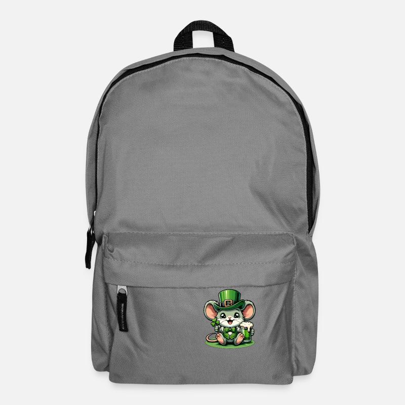 Souris de la Saint-Patrick au look festif - Sac à dos - gris éléphant