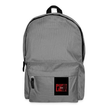 Push Your Limit – Bold & Motivational Design - Backpack - elephant grey - Front