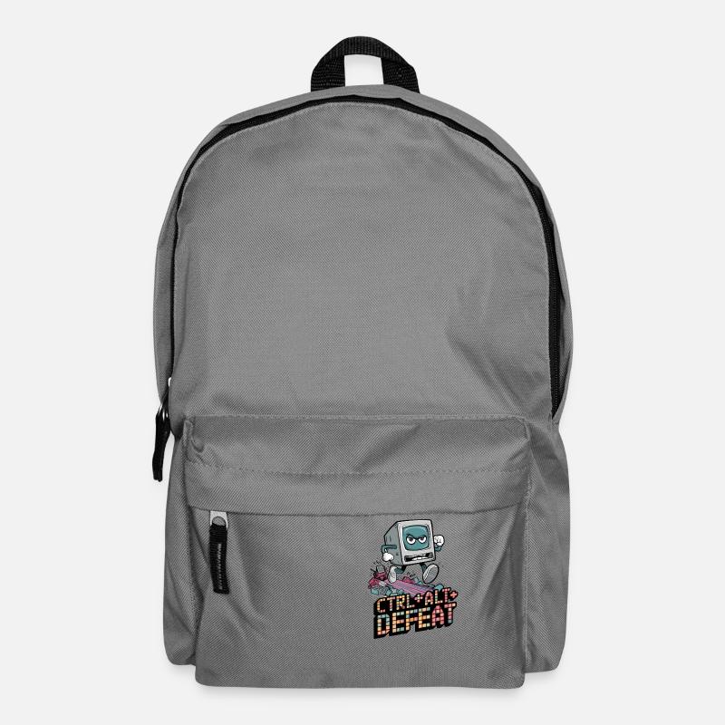Ctrl Alt Defeat Retro Angry Computer Art - Backpack - elephant grey