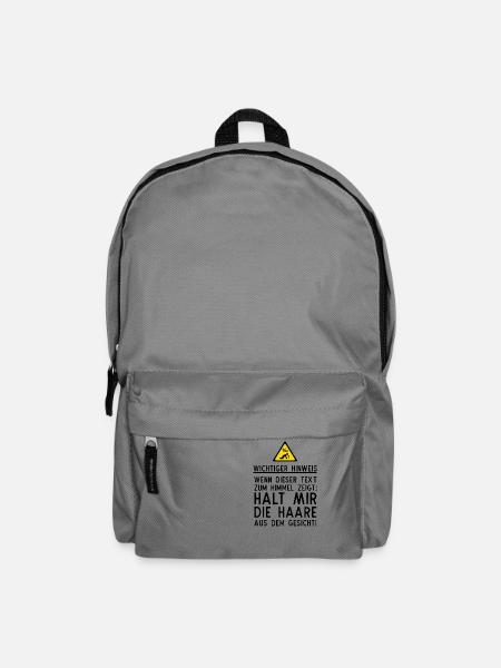 Wichtiger Hinweis - Rucksack - Mittelgrau