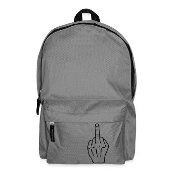 Fick dich Provokation Stinkefinger Humor - Rucksack - Mittelgrau - Vorne