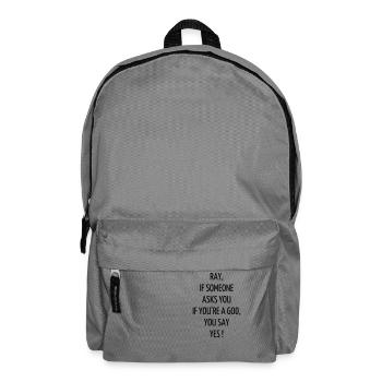 Serie TV - Television - Quotes - Citation - Zitat - Backpack - elephant grey - Front