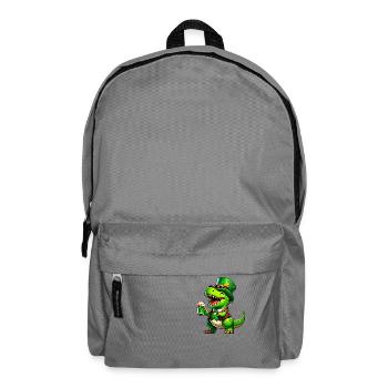 Chemise de fête amusante T-Rex Beer de la Saint-Patrick - Sac à dos - gris éléphant - Devant
