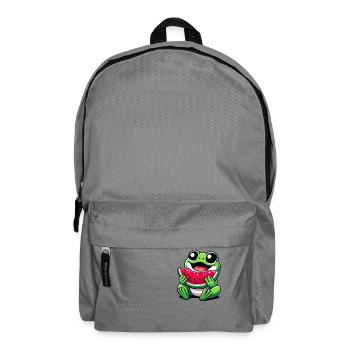 Grenouille Pastèque Fruité Drôle - Sac à dos - gris éléphant - Devant