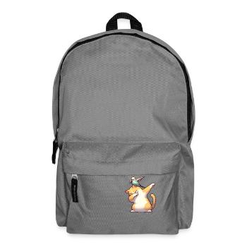 Chat et perruche dabbing mignon - Sac à dos - gris éléphant - Devant