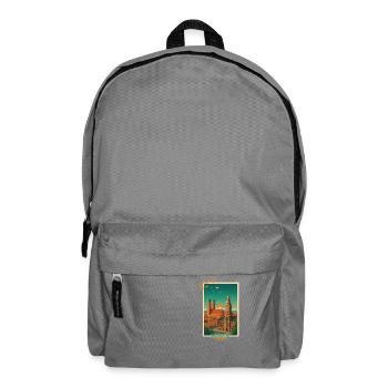 München Vintage Reise Illustration - Deutschland - Rucksack - Mittelgrau - Vorne