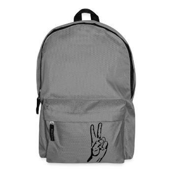 hand design peace - Rucksack - Mittelgrau - Vorne