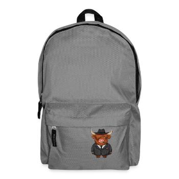 Highland cow mafia - Backpack - elephant grey - Front