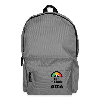Spruch: bin am Limit oida - Rucksack - Mittelgrau - Vorne