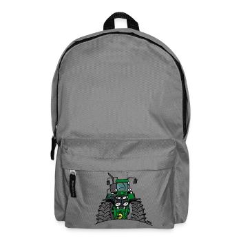 320 Grüner Traktor - Rucksack - Mittelgrau - Vorne