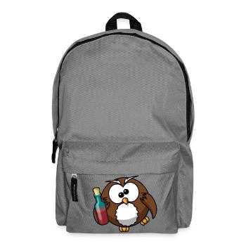 Besoffene Eule - Rucksack - Mittelgrau - Vorne