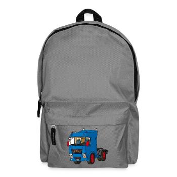Tracteur bleu - Sac à dos - gris éléphant - Devant
