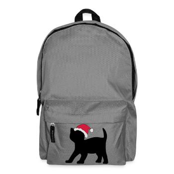 Chaton dans un chapeau de Noël. - Sac à dos - gris éléphant - Devant