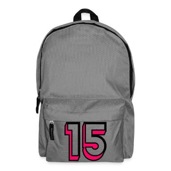 15. 15 JAHRE. 15-jähriges Jubiläum. GEBURTSTAG 15 JAHRE. - Rucksack - Mittelgrau - Vorne