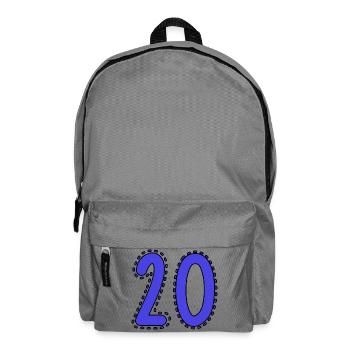 20. 20 ANS. 20e ANNIVERSAIRE. ANNIVERSAIRE 20 ANS. - Sac à dos - gris éléphant - Devant