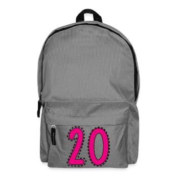 20. 20 ANS. 20e ANNIVERSAIRE. ANNIVERSAIRE 20 ANS. - Sac à dos - gris éléphant - Devant