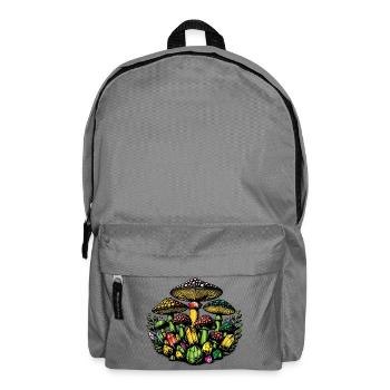 zauberhafte Pilze und Kristalle - Rucksack - Mittelgrau - Vorne