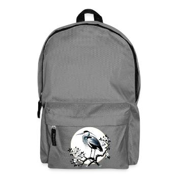 Héron blanc gris Japon Japon - Sac à dos - gris éléphant - Devant