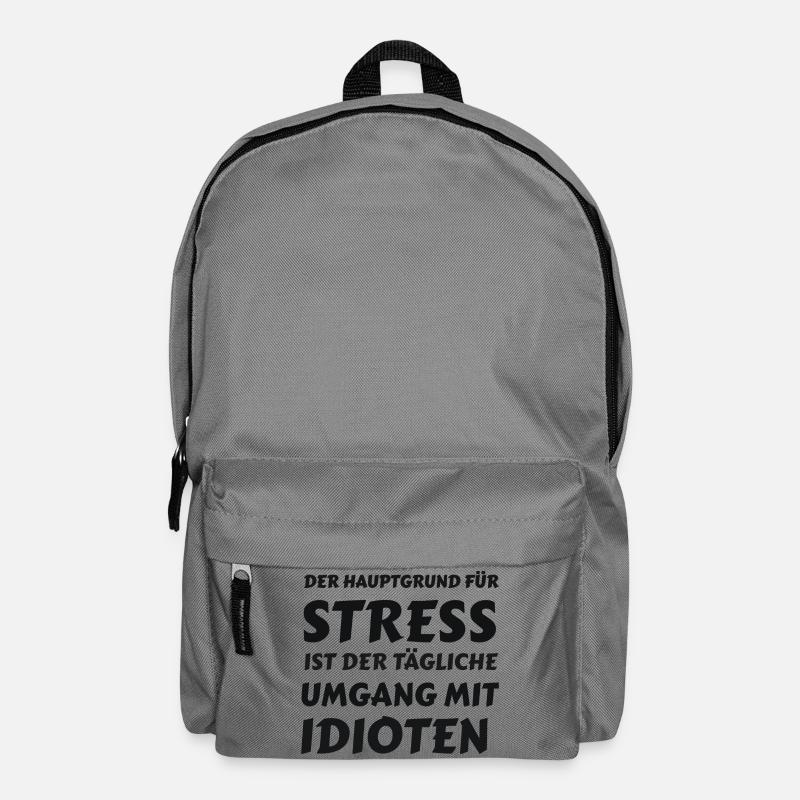 Alltagsstress durch Idioten - Rucksack - Mittelgrau