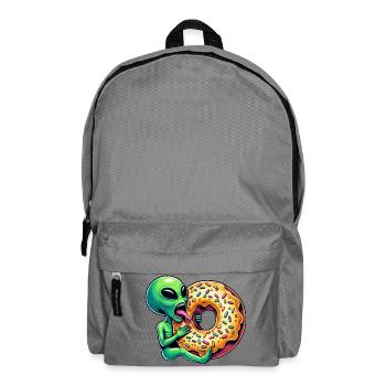 Außerirdischer UFO Donut Bäcker Gebäck lustig - Rucksack - Mittelgrau - Vorne