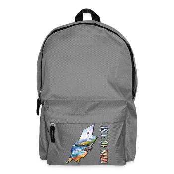 Watercolor Map Isle of Man - Backpack - elephant grey - Front