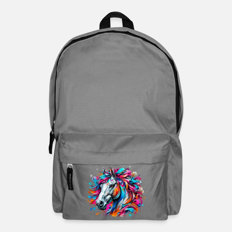 Pferd - Rucksack - Mittelgrau