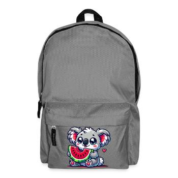 L’adorable koala déguste un morceau de pastèque - Sac à dos - gris éléphant - Devant