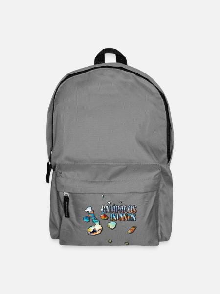 Aquarell Landkarte Galapagos - Rucksack - Mittelgrau