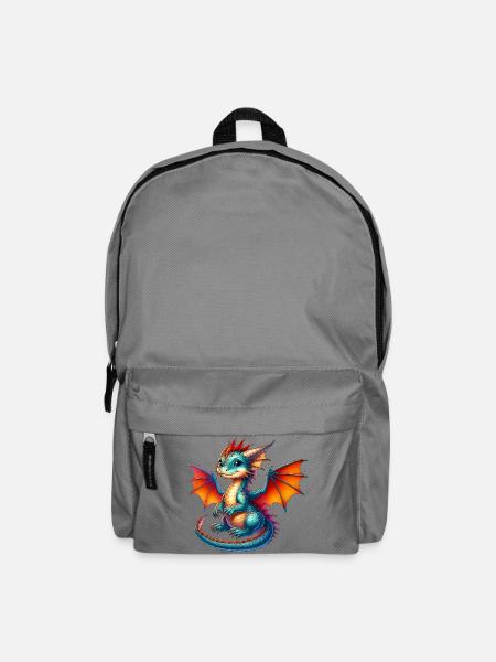 Drache - Rucksack - Mittelgrau