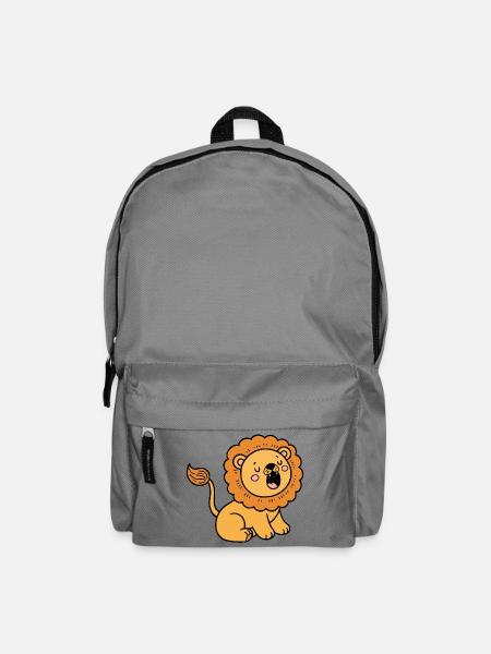 Löwe - Rucksack - Mittelgrau