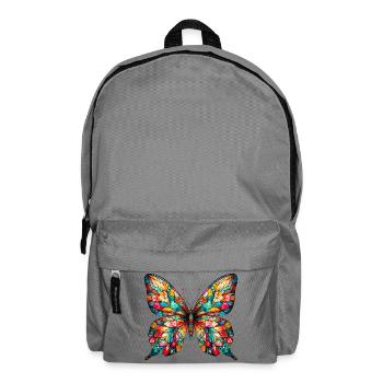 Schmetterling - Rucksack - Mittelgrau - Vorne