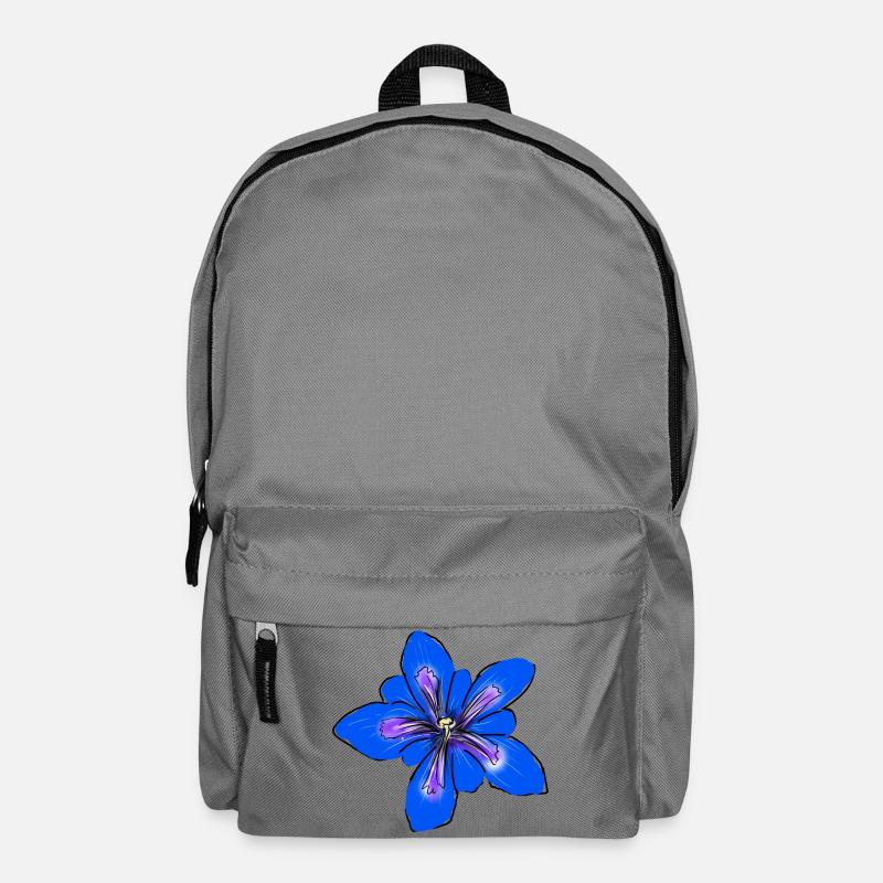 Enzian, Blume - Rucksack - Mittelgrau