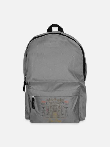 San Diego Illustration, Kunstmuseum handgezeichnet - Rucksack - Mittelgrau