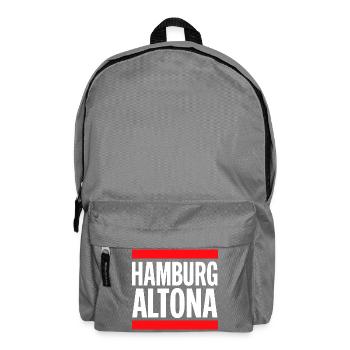 Hamburg Altona Großschrift - Rucksack - Mittelgrau - Vorne