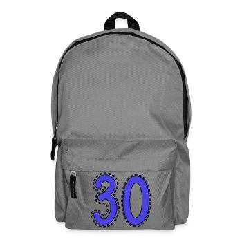 30. 30 ANS. 30e ANNIVERSAIRE. ANNIVERSAIRE 30 ANS. - Sac à dos - gris éléphant - Devant