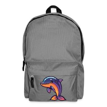 Dolphin Halloween Zombie - Backpack - elephant grey - Front